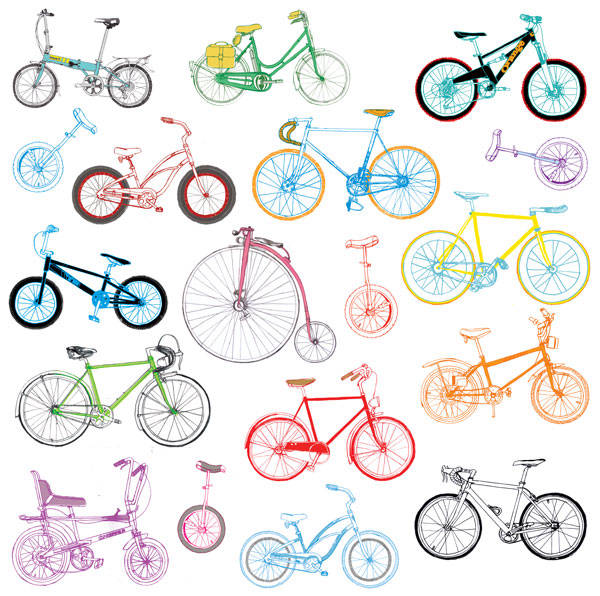 bicycles repeat illustration