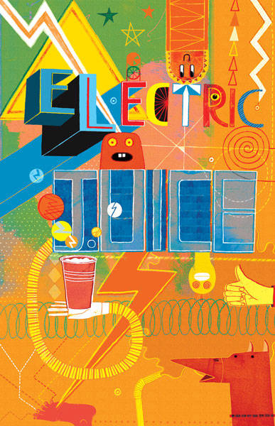 electric juice illustration