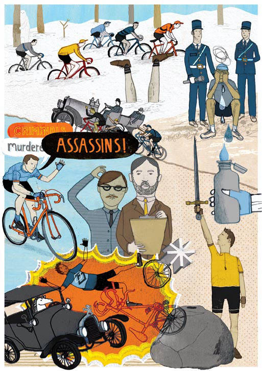 cycling magazine illustration