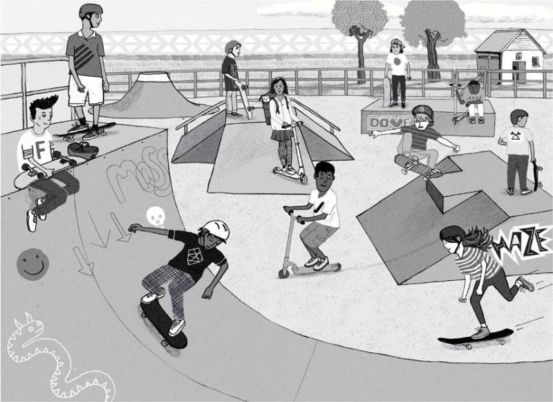 Skatepark illustration