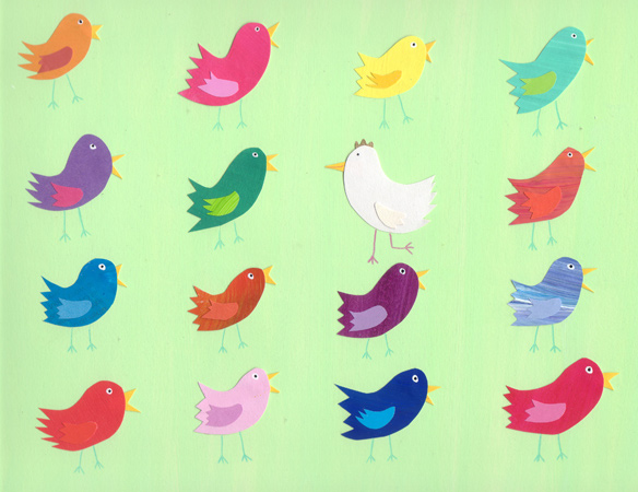 birds mural