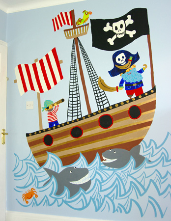 pirate mural